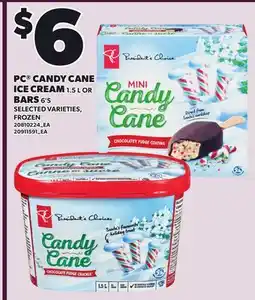 Independent City Market PC CANDY CANE ICE CREAM, 1.5 L OR BARS, 6'S offer