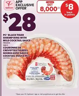 Independent City Market PC BLACK TIGER SHRIMP RING WITH MILD COCKTAIL SAUCE, 568 G offer
