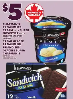 Independent City Market CHAPMAN'S PREMIUM ICE CREAM, 2 L OR SUPER NOVELTIES, 6-20'S offer