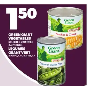 Independent City Market GREEN GIANT VEGETABLES, 341/398 ML offer