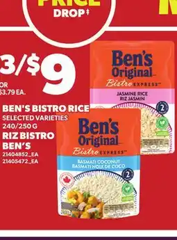 Independent City Market BEN'S BISTRO RICE, 240/250 G offer