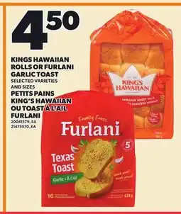 Independent City Market KINGS HAWAIIAN ROLLS OR FURLANI GARLIC TOAST offer