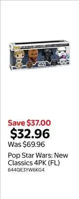 Walmart Pop Star Wars: New Classics 4PK (FL) offer