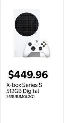 Walmart X-box Series S 512GB Digital offer