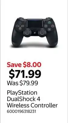 Walmart PlayStation DualShock 4 Wireless Controller offer
