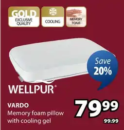 JYSK VARDO Memory foam pillow with cooling gel offer