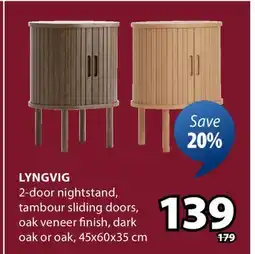 JYSK LYNGVIG 2-door nightstand offer