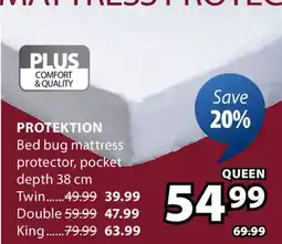 JYSK Protektion Bed Bug mattress Protector offer