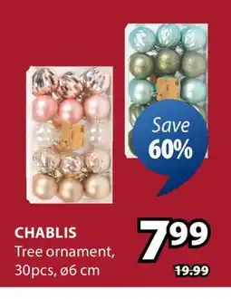 JYSK CHABLIS Tree ornament offer