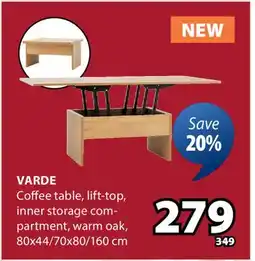 JYSK VARDE Coffee table offer