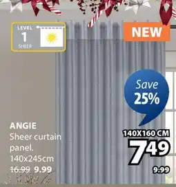 JYSK ANGIE Sheer curtain panel offer