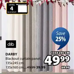 JYSK DARBY Blackout curtain panel offer