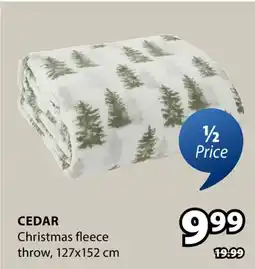 JYSK CEDAR Christmas fleece throw offer