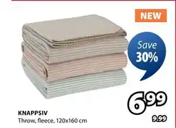 JYSK KNAPPSIV Throw, fleece offer