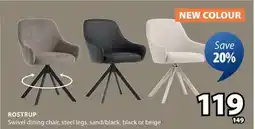 JYSK ROSTRUP Swivel dining chair offer