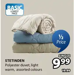 JYSK STETINDEN Polyester duvet offer