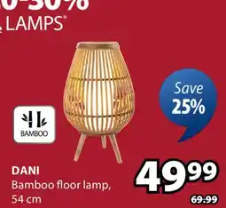 JYSK DANI Bamboo floor lamp, 54 cm offer