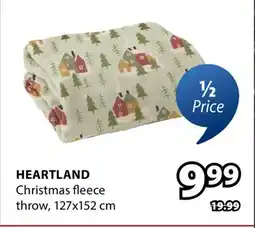 JYSK HEARTLAND Christmas fleece throw offer