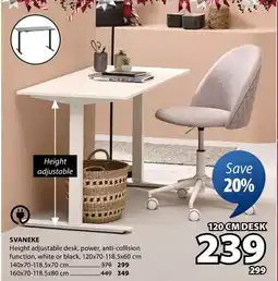 JYSK SVANEKE Height adjustable desk offer
