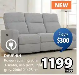 JYSK DAUPHIN Power reclining sofa offer