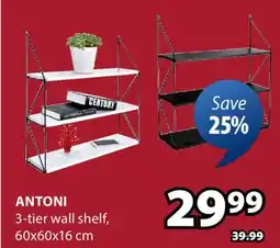 JYSK ANTONI 3-tier wall shelf offer