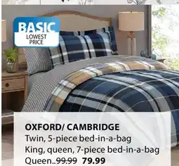 JYSK OXFORD/CAMBRIDGE Twin, 5-piece bed-in-a-bag offer