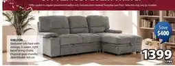 JYSK SHELTON Sectional sofa bed with storage offer