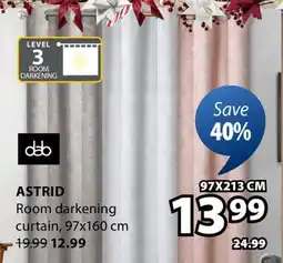 JYSK ASTRID Room darkening curtain offer