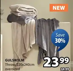 JYSK GULSKOLM Throw offer