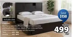 JYSK CARDIFF Bed frame includes drawers offer