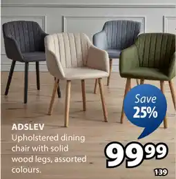 JYSK ADSLEV Upholstered dining chair offer
