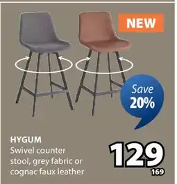 JYSK HYGUM Swivel counter stool offer