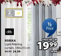 JYSK REBEKA Light filtering curtain offer