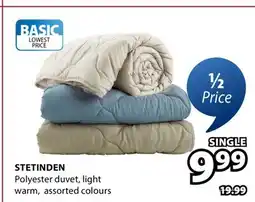 JYSK STETINDEN Polyester duvet, light offer