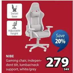 JYSK NIBE Gaming chair offer