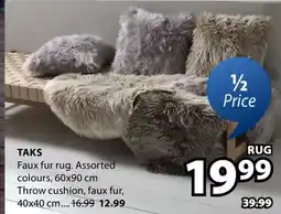 JYSK TAKS Faux fur rug offer