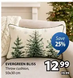 JYSK EVERGREEN BLISS Throw cushion offer