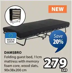 JYSK Damsbro Folding guest bed offer