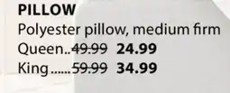 JYSK Pillow Queen Polyester pillow offer
