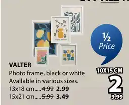 JYSK VALTER Photo frame, black or white offer
