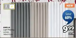 JYSK AMELIA Light filtering curtain offer