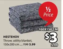 JYSK HESTEHOV Throw, utility blanket offer