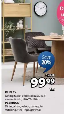 JYSK Pebringe Dining chair offer