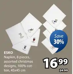JYSK ESKO Napkin offer