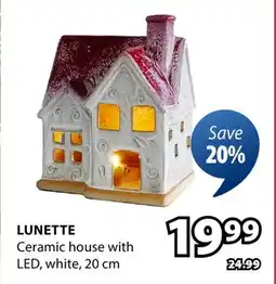 JYSK Lunette Ceramic house with LED offer
