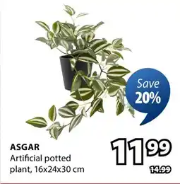 JYSK Asgar Artificial potted plant offer