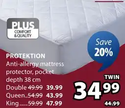 JYSK Protektion Anti-allergy mattress protector offer
