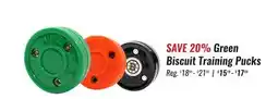 Hockey Life GREEN BISCUIT TRAINING PUCKS offer
