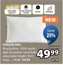JYSK Avranches Wool pillow offer