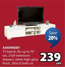 JYSK Aakirkeby TV bench offer